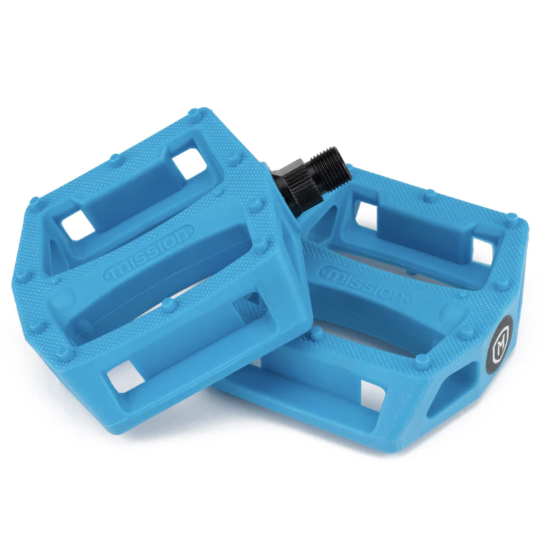 MISSION Impulse Plastic Pedals, Cyan Blue